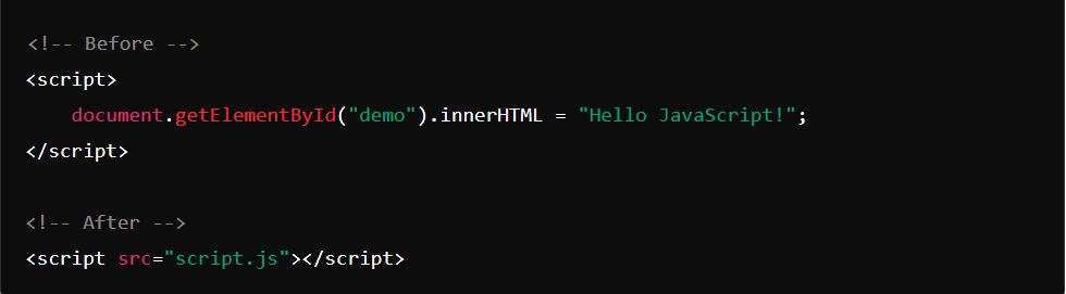 Minimize Inline Scripts